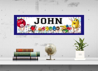 M and M - Personalized Poster with Your Name, Birthday Banner, Custom Wall Décor, Wall Art - image3